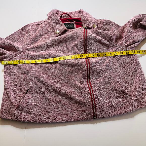 Eloquii Soft Heathered Moto Zip Up Jacket Size 18 20 Red - Picture 7 of 11